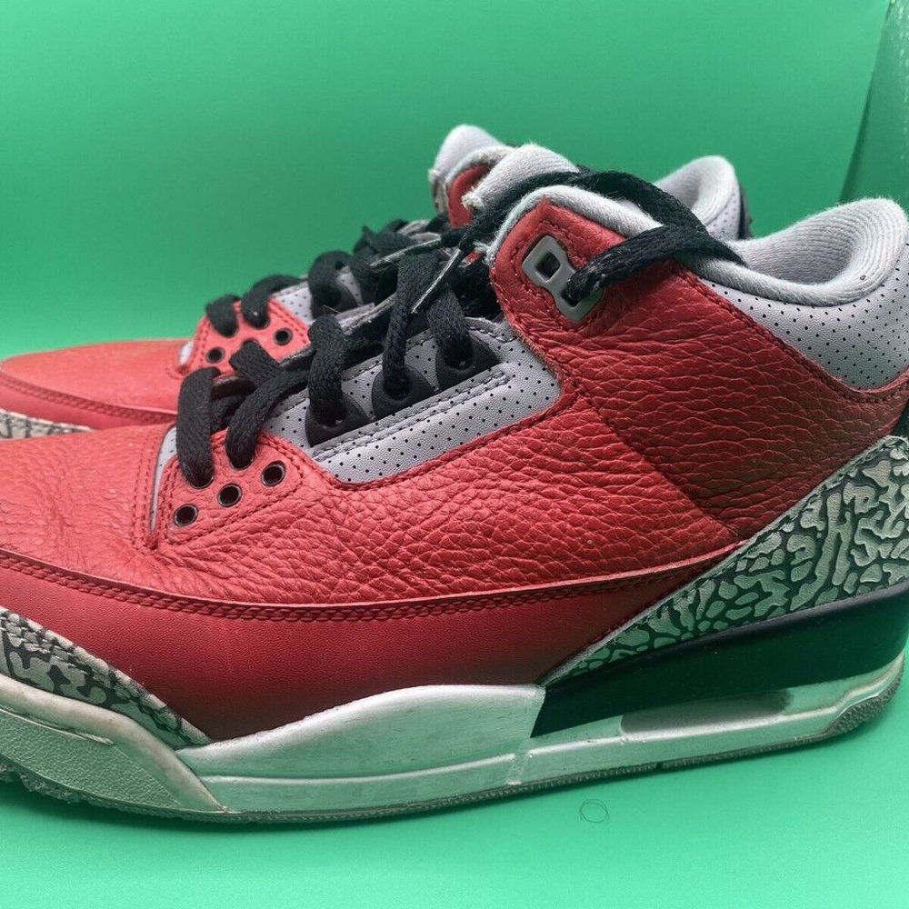 Jordan 3 Retro Fire Red Cement "Nike Chi" Sz 7.5 Mens RARE CU2277-600 VG…